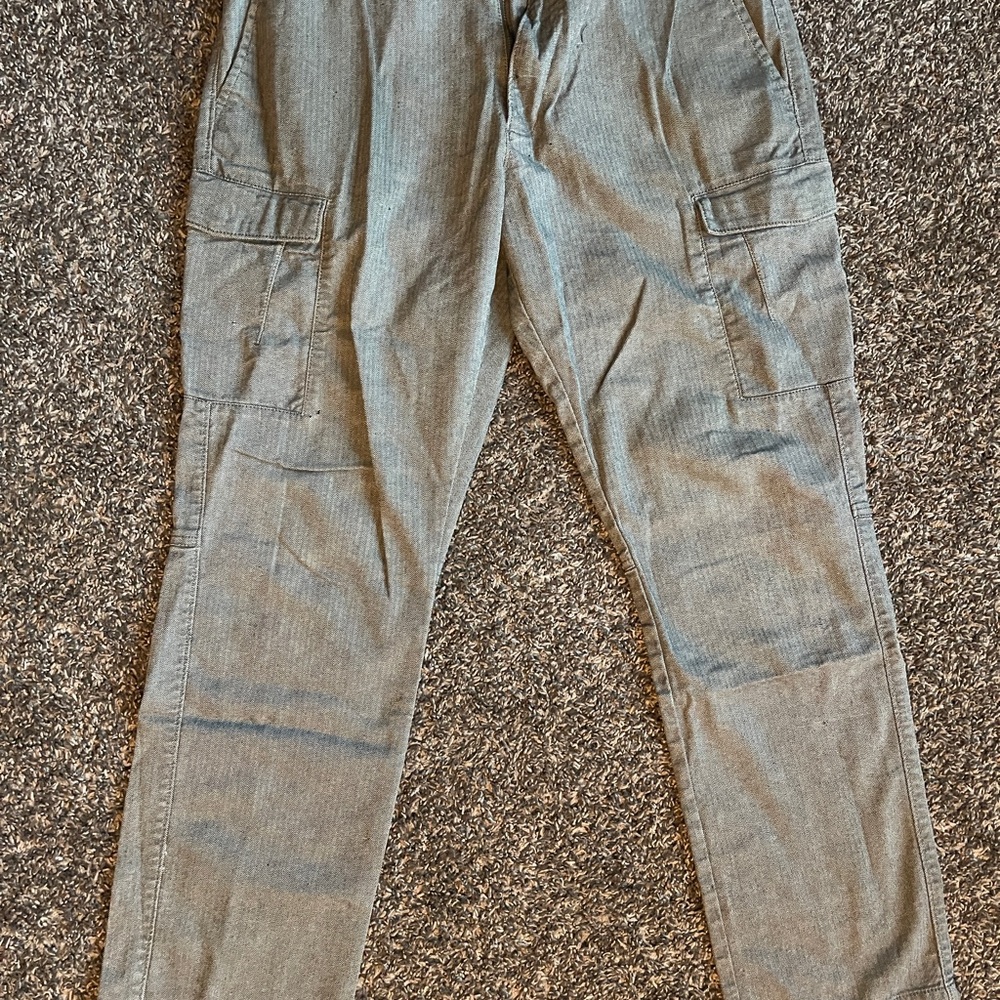 Goodfellow & Co Men's Gray Herringbone Pattern Cargo Pants